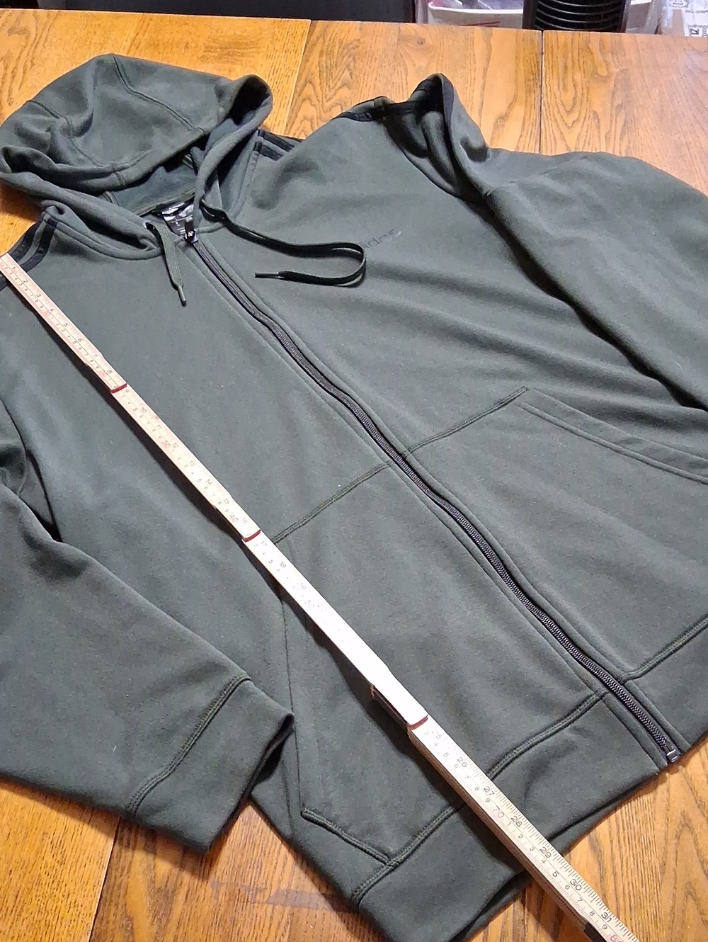 ADIDAS MENS JACKET 2XL HOODIE HOOD HOODED Exercise Workout Preowned Used XXL